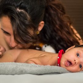 położenie skośne dziecka